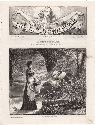 Original antique engraving from The Girl's Own Paper 1888-1890